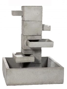 4 Tier Concrete Tray Water Fountain – Outdoor Garden Fountain